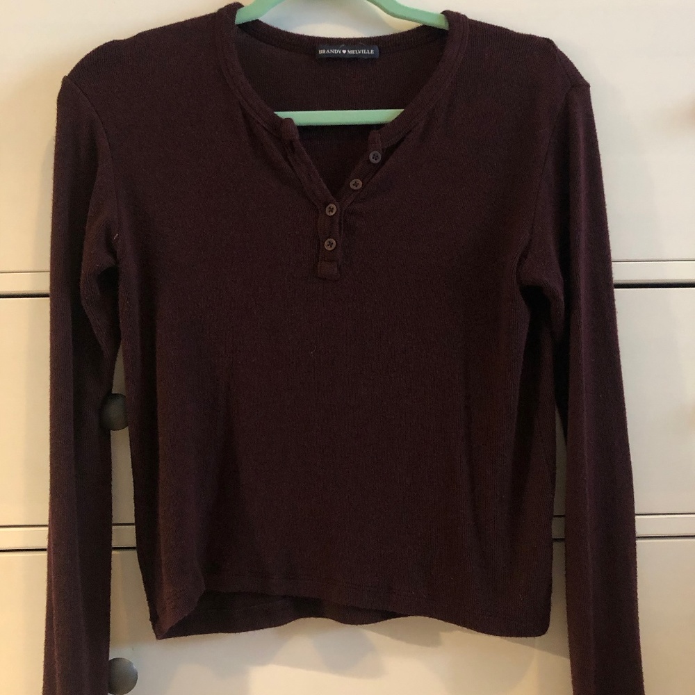 Brandy Melville Maroon Sweater